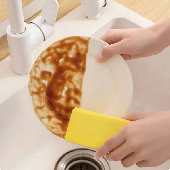 İpek Yıldızı® Nemli Silgi Süngeri Banyo,Mutfak ve Araba İçin Temizlik Süngeri - Resim 2