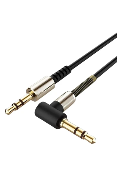 İpek Yıldızı®  3.5mm AUX Kablosu Jak Erkek Erkek L Tipi 1 Metre Ses Aktarım Kablosu - Resim 7