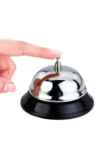 İpek Yıldızı® Masaüstü Dekoratif Otel Resepsiyon Görevli Çağırma Zili Çanı - Resim 8