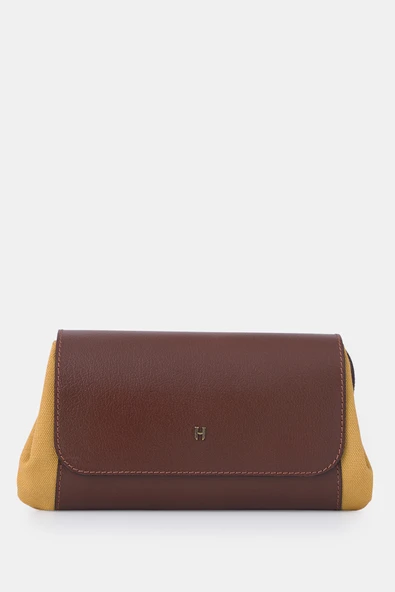 Connel Hakiki Deri Unisex Kapaklı Küçük El Çantası - Resim 11