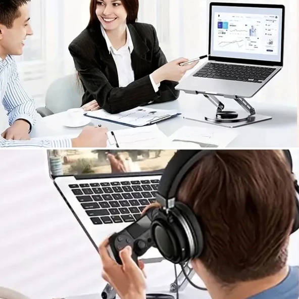 İpek Yıldızı® 360 Derece Dönebilen Hava Aldıran Laptop Standı - Resim 2