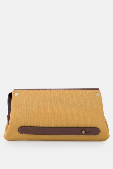 Connel Hakiki Deri Unisex Kapaklı Küçük El Çantası - Resim 12