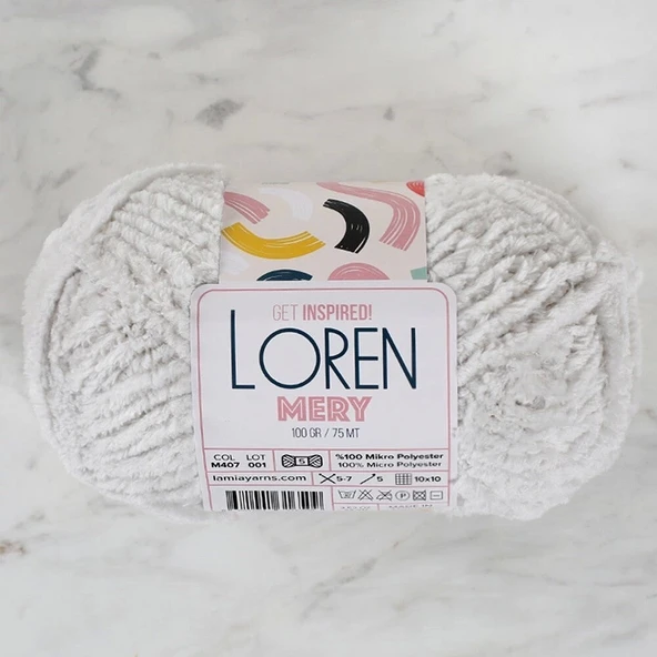 Loren Mery Gri El Örgü İpi - M407 - 34314 - 3