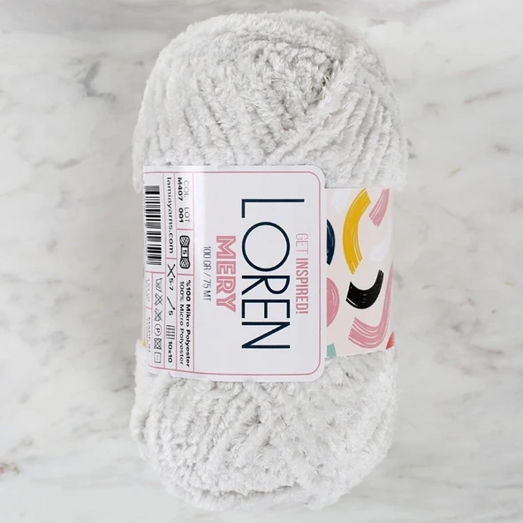 Loren Mery Gri El Örgü İpi - M407 - 34314 - 1
