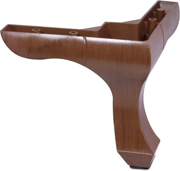 Mobilya Kanepe Baza Koltuk Çekyat Yükseltme Ayağı Plastik, Lükens Kahve 14 Cm, 4 Adet - Resim 2