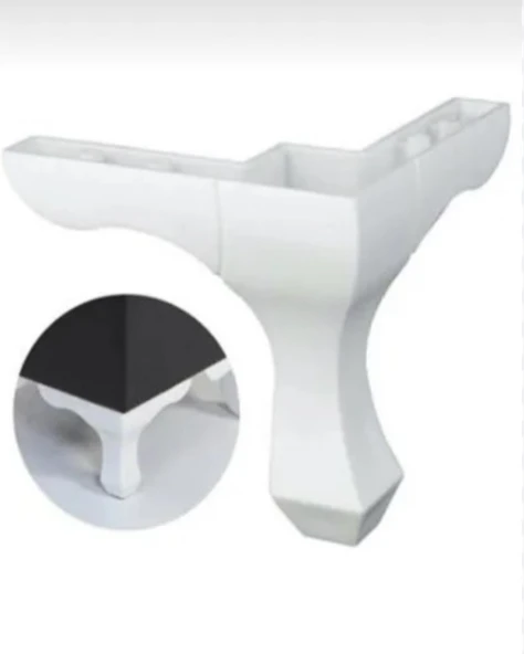 Mobilya Kanepe Baza Koltuk Çekyat Yükseltme Ayağı Plastik, Lükens Beyaz 14 Cm, 4 Adet - Resim 2