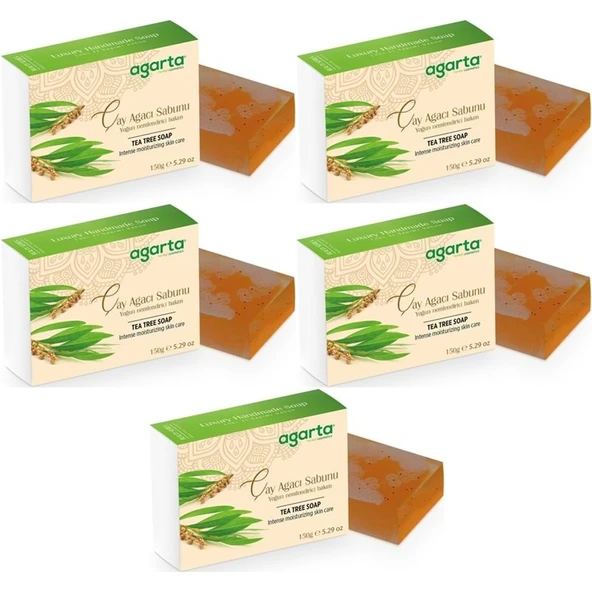 Agarta El Yapımı Doğal Sabun 150GR Çay Ağacı (5 Li Set)