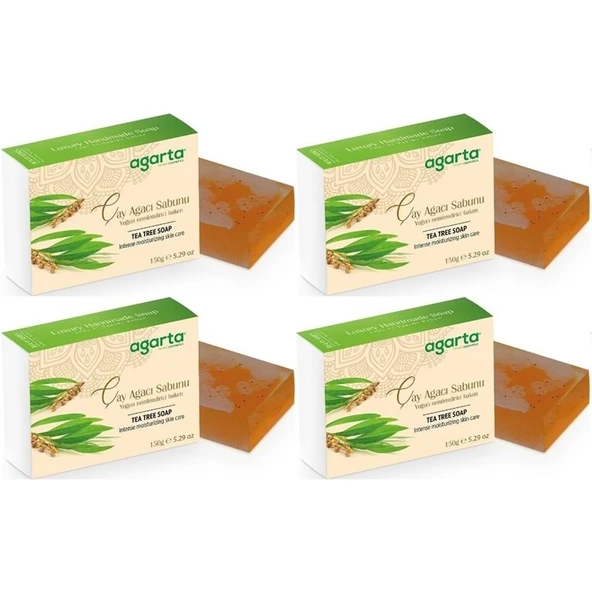 Agarta El Yapımı Doğal Sabun 150GR Çay Ağacı (4 Lü Set)