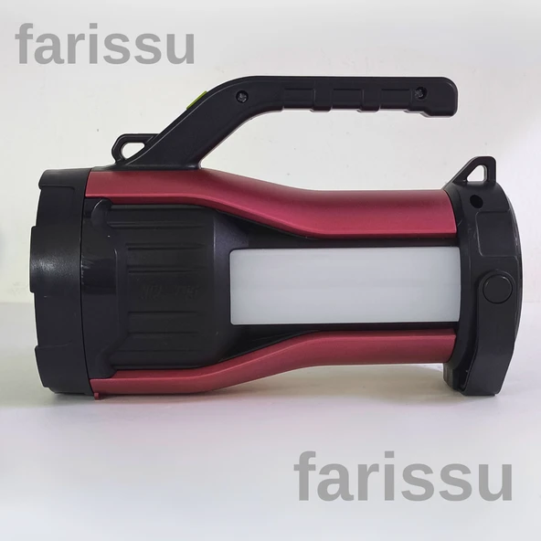 Güneş Enerjili, 7 Farklı Moda Sahip 10W LED Aydınlatma Solar Panelli Acil Durum  El Feneri - Resim 3