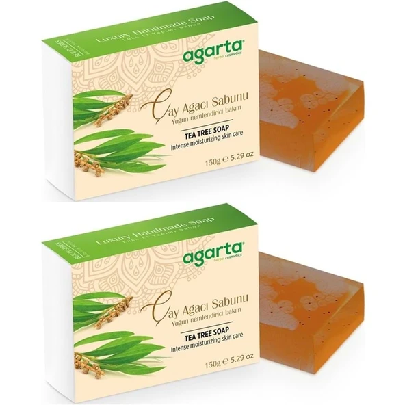 Agarta El Yapımı Doğal Sabun 150GR Çay Ağacı (2 Li Set)