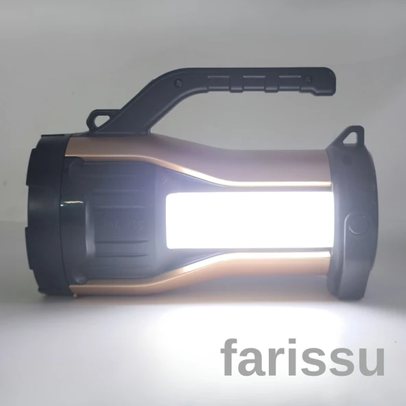 Güneş Enerjili, 7 Farklı Moda Sahip 10W LED Aydınlatma Solar Panelli Acil Durum  El Feneri - Resim 7