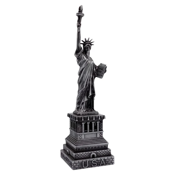 Metal Özgürlük Heykeli Gümüş Vintage Dekor USA 25cm - Resim 3