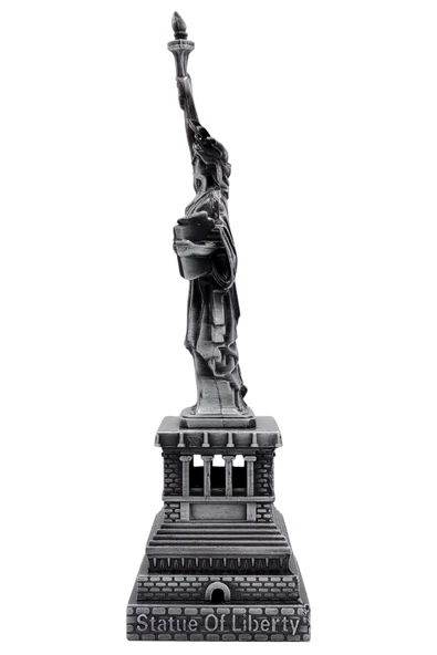 Metal Özgürlük Heykeli Gümüş Vintage Dekor USA 25cm - Resim 11