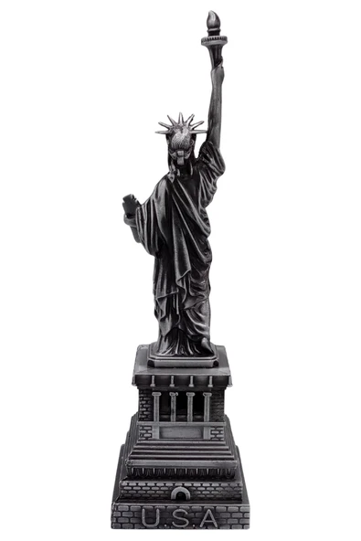 Metal Özgürlük Heykeli Gümüş Vintage Dekor USA 25cm - Resim 9