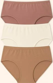 Kadın Külot Büyük Beden 3'lü Paket Yüksek Bel 1. Kalite 4XL ve 5XL (GÜL KURUSU - EKRU - SÜTLÜ KAHVE) - 2