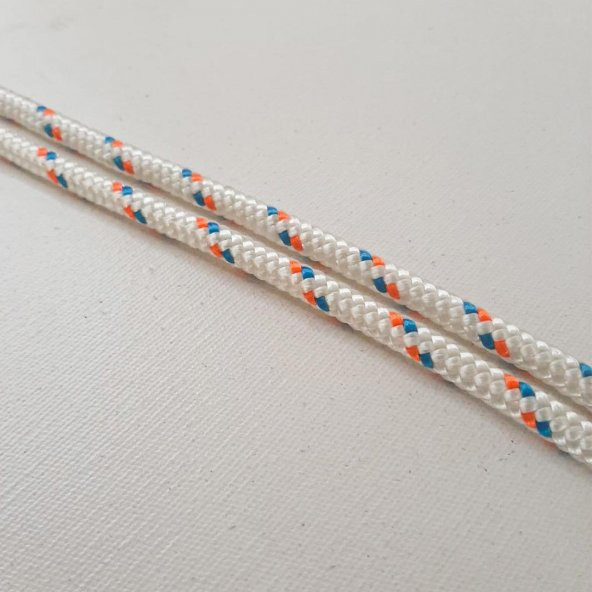 6 MM 50 METRE ÖRGÜ HALAT 1.SINIF A KALİTE İSKOTA HALAT DENİZCİ TEKNE HALATI SALINCAK İP DAĞCI İP HALAT - 2