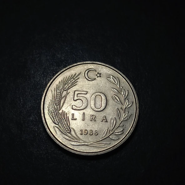 Escoines 3996368991629b9b62 1986 50lira çil %75 Bakır para - 2