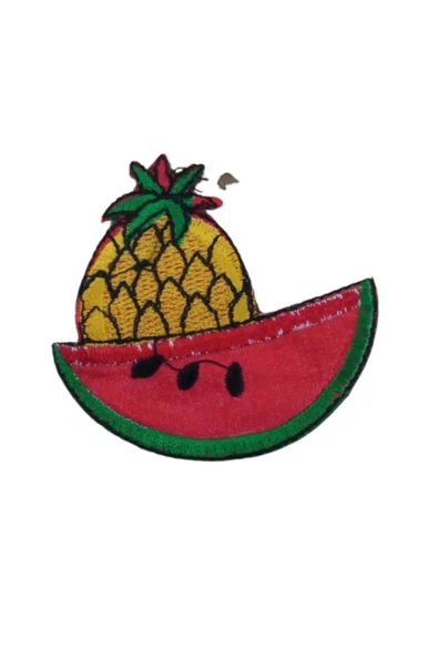 Aplike Ütü İle Yapışan Karpuz-Ananas Desen - 1