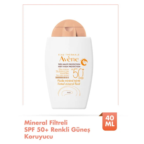 AVENE FLUIDE MINERAL GÜNEŞ KORUYUCU RENKLİ KREM SPF50 40 ML - 1