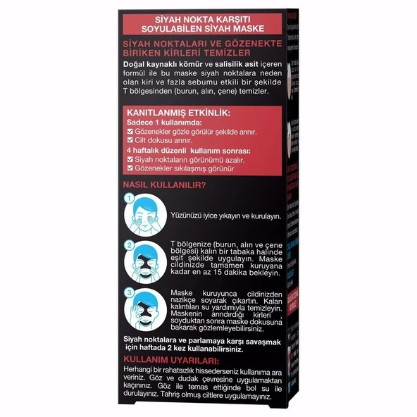 Garnier Saf & Temiz Kömürlü Siyah Nokta Karşıtı Soyulabilen Maske 50 ml - 2