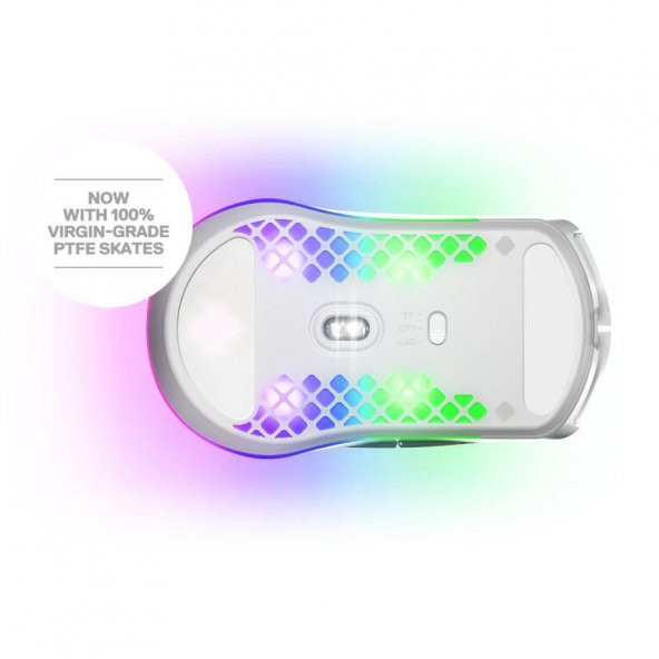 SteelSeries Aerox 3 2022 RGB Kablosuz Beyaz Gaming Mouse - 4