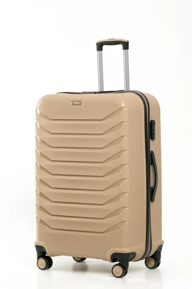 YEFA PP Polipropilen Kırılmaz Büyük & Kabin Boy 2'li Valiz Seti - Resim 2