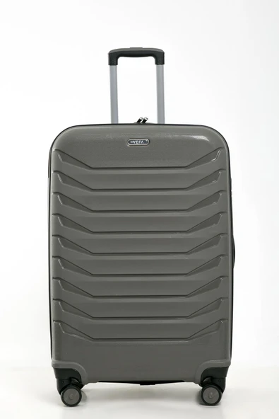 YEFA PP Polipropilen Kırılmaz Büyük & Kabin Boy 2'li Valiz Seti - Resim 2