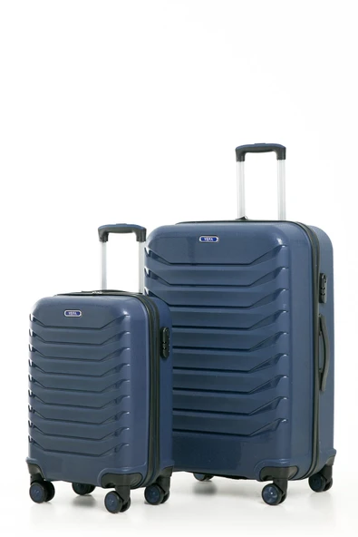 YEFA PP Polipropilen Kırılmaz Büyük & Kabin Boy 2'li Valiz Seti ürün görseli