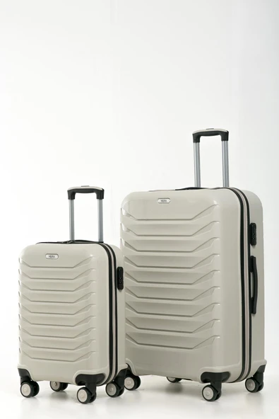 YEFA PP Polipropilen Kırılmaz Büyük & Kabin Boy 2'li Valiz Seti ürün görseli