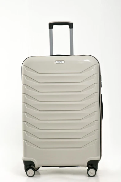 YEFA PP Polipropilen Kırılmaz Büyük & Kabin Boy 2'li Valiz Seti - Resim 3