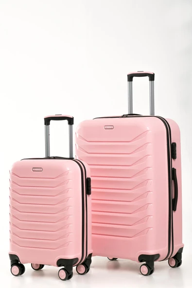 YEFA PP Polipropilen Kırılmaz Büyük & Kabin Boy 2'li Valiz Seti ürün görseli