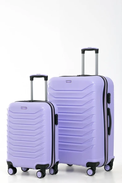 YEFA PP Polipropilen Kırılmaz Büyük & Kabin Boy 2'li Valiz Seti ürün görseli