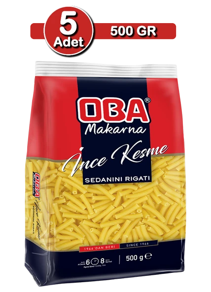 Oba İnce Kesme Makarna 500 g x 5 Adet | Ev Tipi Çoklu Çorbalık Paket - 1
