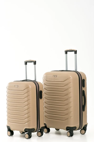 YEFA PP Polipropilen Kırılmaz Orta & Kabin Boy 2'li Valiz Seti ürün görseli