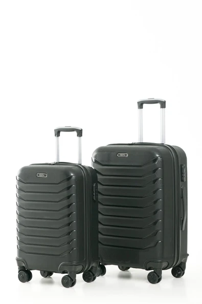 YEFA PP Polipropilen Kırılmaz Orta & Kabin Boy 2'li Valiz Seti ürün görseli