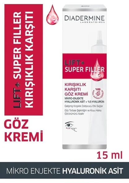 Diadermine Lift+ Super Filler Göz Kremi 15 Ml
