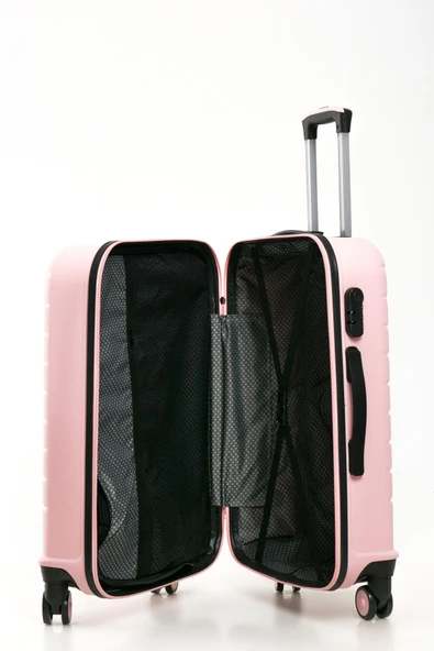 YEFA PP Polipropilen Kırılmaz Orta & Kabin Boy 2'li Valiz Seti - 7