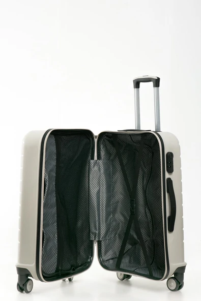 YEFA PP Polipropilen Kırılmaz Büyük & Makyaj Boy 2'li Valiz Seti - Resim 4