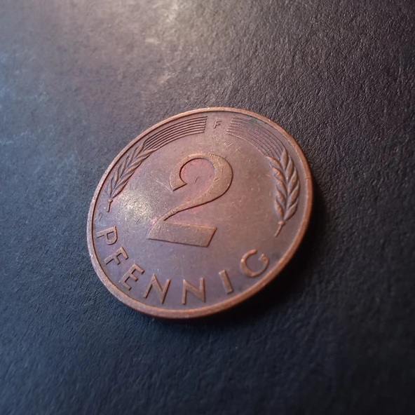 Escoines 39963689a675d06e0a 1982 F Almanya 2 Pfennig ÇİL para - 2