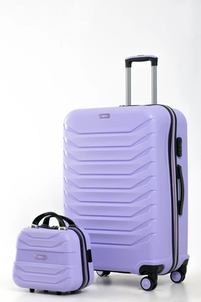 YEFA PP Polipropilen Kırılmaz Büyük & Makyaj Boy 2'li Valiz Seti ürün görseli