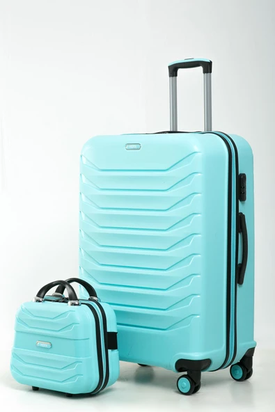 YEFA PP Polipropilen Kırılmaz Büyük & Makyaj Boy 2'li Valiz Seti ürün görseli