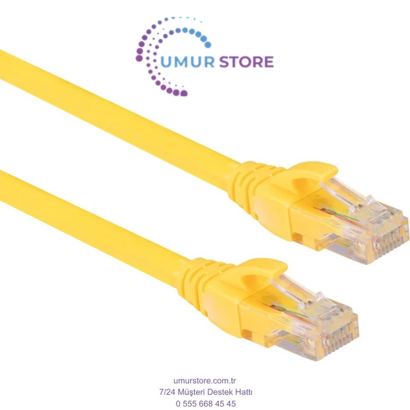 Cat6 RJ45 Lan Kablosu Uçları 40 M  Fabrikasyon Takılı Bilgisayar Modem Internet Ethernet Kablosu