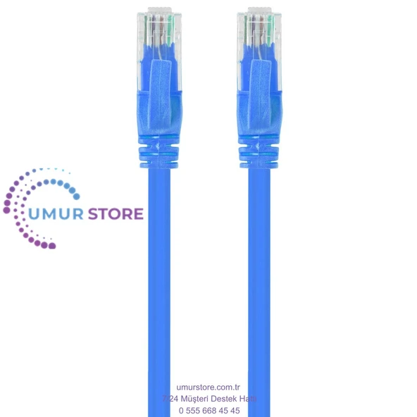 Cat6 RJ45 Lan Kablosu Uçları 40 M  Fabrikasyon Takılı Bilgisayar Modem Internet Ethernet Kablosu ürün görseli 1
