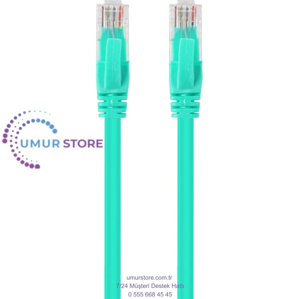 Cat6 RJ45 Lan Kablosu Uçları Fabrikasyon Takılı Bilgisayar Modem Internet Ethernet Kablosu