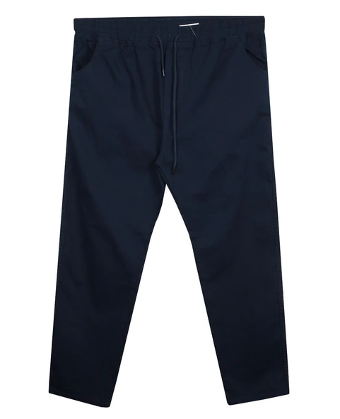 Erkek 118 -156 Kilo Arası İçin Uygun Lastikli Paça Bağcıklı Battal Boy Gabardin Pantolon Lacivert