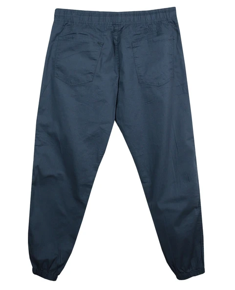 Erkek 118 -156 Kilo Arası İçin Uygun Lastikli Paça Bağcıklı Battal Boy Gabardin Pantolon İndigo - 2