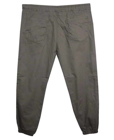 Erkek 118 -156 Kilo Arası İçin Uygun Lastikli Paça Bağcıklı Battal Boy Gabardin Pantolon Toprak - 2