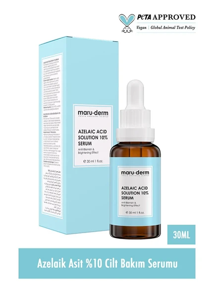 Maru.Derm Azelaik Asit %10 Leke Karşıtı Yüz Serumu 30 ml