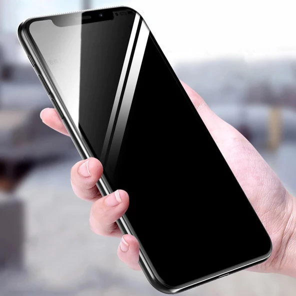 Samsung Galaxy A02 Hayalet Privacy Gizli Cam Ekran Koruyucu Siyah - 6