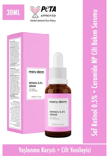 Maru.Derm Retinol 0.5% Cilt Yenileyici Bakım Serumu 30 ml - 1